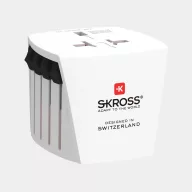   Adaptor de calatorie, 2502E15050, Skross, 6.5 x 5.5 x 6.2 cm, Policarbonat, Alb