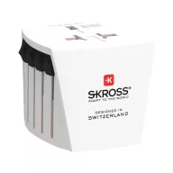   Adaptor de calatorie, 2502E15050, Skross, 6.5 x 5.5 x 6.2 cm, Policarbonat, Alb