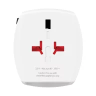   Adaptor de calatorie, 2502E15048, Skross, 6.3 x 7.5 x 5.4 cm, Policarbonat, Alb