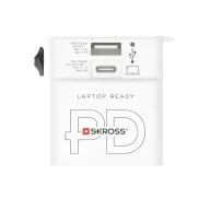   Adaptor de calatorie 65W, 2502E15049, Skross, 6.3 x 5.4 x 7.9 cm, Policarbonat, Alb