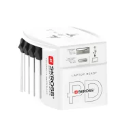   Adaptor de calatorie 65W, 2502E15049, Skross, 6.3 x 5.4 x 7.9 cm, Policarbonat, Alb