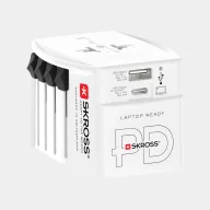   Adaptor de calatorie 65W, 2502E15049, Skross, 6.3 x 5.4 x 7.9 cm, Policarbonat, Alb