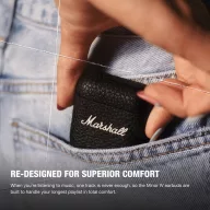  Casti in ear, earbuds, Marshall, 2610E18052, Wireless, 4.8x2.3x5.4 cm, Plastic, Negru