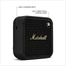 Boxa portabila, Marshall, 2610E18809, 10W, Wireless, 4.3x10x10 cm, Plastic, Negru