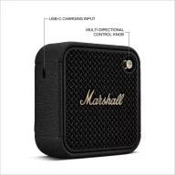   Boxa portabila, Marshall, 2610E18809, 10W, Wireless, 4.3x10x10 cm, Plastic, Negru