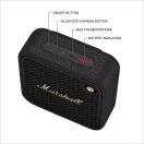 Boxa portabila, Marshall, 2610E18809, 10W, Wireless, 4.3x10x10 cm, Plastic, Negru