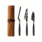 Set cutite de bucatarie, 2502E16003, Boska, 28.7 x 24.6 x 5.3 cm, Otel, Negru