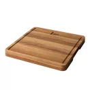 Set platou cu 4 cutite de bucatarie, Boska, 2610E19061, 29.5x29.5x3 cm, Lemn, Maro