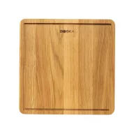  Set platou cu 4 cutite de bucatarie, Boska, 2610E19061, 29.5x29.5x3 cm, Lemn, Maro
