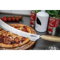   Cutit de branzeturi si pizza, Boska, 2610E19060, 44.9x7.9x5.5 cm, Otel inoxidabil, Lemn, Argintiu Steel
