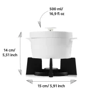   Vas 500 ml, 2502E15836, Boska, 15.2 x 15.4 x 14 cm, Portelan, Fonta, Alb