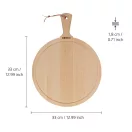 Tocator alimente, 2502E16073, Boska, 44.5 x 33 x 1.8 x ⌀33 cm, Lemn, Maro