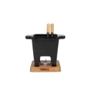 Set Fondue, 2502E15842, Boska, 10.5 x 14.5 x 12.3 cm, Ceramica, Lemn, Negru