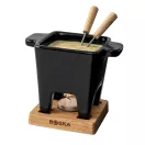 Set Fondue, 2502E15842, Boska, 10.5 x 14.5 x 12.3 cm, Ceramica, Lemn, Negru