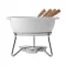 Set Fondue, 2509E17024, Boska, 20.4x15.6x15.8xØ 15.5 cm, Ceramica, Otel, Alb