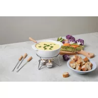   Set Fondue, 2509E17024, Boska, 20.4x15.6x15.8xØ 15.5 cm, Ceramica, Otel, Alb