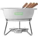 Set Fondue, 2509E17024, Boska, 20.4x15.6x15.8xØ 15.5 cm, Ceramica, Otel, Alb