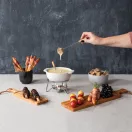 Set Fondue, 2509E17024, Boska, 20.4x15.6x15.8xØ 15.5 cm, Ceramica, Otel, Alb