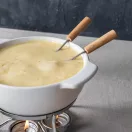Set Fondue, 2509E17024, Boska, 20.4x15.6x15.8xØ 15.5 cm, Ceramica, Otel, Alb