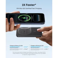   Powerbank Anker, 2610E17990, 5000 mAh, 15 W, USB-A, USB-C, 10.2x7x0.9 cm, Policarbonat, ABS, Negru