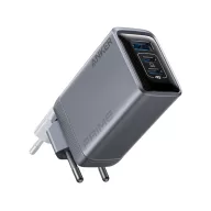   Adaptor 3 porturi, Anker, 2610E18084, 100 W, USB-A, USB-C, 4.4x2.9x6.8 cm, Policarbonat, Gri