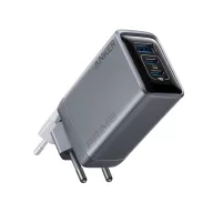   Adaptor 3 porturi, Anker, 2610E18084, 100 W, USB-A, USB-C, 4.4x2.9x6.8 cm, Policarbonat, Gri