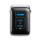 Adaptor 3 porturi, Anker, 2610E18084, 100 W, USB-A, USB-C, 4.4x2.9x6.8 cm, Policarbonat, Gri