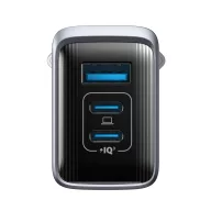   Adaptor 3 porturi, Anker, 2610E18084, 100 W, USB-A, USB-C, 4.4x2.9x6.8 cm, Policarbonat, Gri
