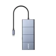   Hub usb 5 porturi, Anker, 2610E17691, 13.7x5.7x1.4 cm, Aluminiu, ABS, Gri