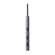   Hub usb 5 porturi, Anker, 2610E17691, 13.7x5.7x1.4 cm, Aluminiu, ABS, Gri