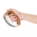 Cutit de tocat cu tocator, AdHoc, 2610E18882, 14.2x4.5x9.1 cm, Lemn, Otel inoxidabil, Maro