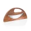 Set taietor pizza si cutit de tocat, AdHoc, 2610E18884, 23.2x2.2x10.9 cm, Lemn, Otel inoxidabil, Maro