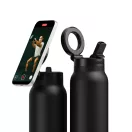 Sticla termos, Ringo, 2610E19314, 710 ml, Cu maner, 24.4xØ7.8 cm, Otel inoxidabil, ABS, Negru