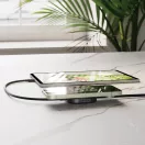 Cablu de incarcare, Zens, 2610E17683, 15 W, 6.1x6.1x1.6 cm, Aluminiu, Negru