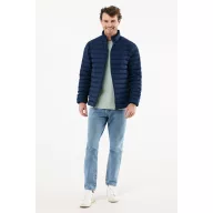   Jacheta barbati, 2509E17150, iqoniq, 81x72x1 cm, Poliester, Albastru navy, 3XL