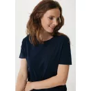Tricou la baza gatului, Dama, maneca scurta, iqoniq, 2401E13044, Bumbac, Albastru navy, M