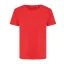 Tricou la baza gatului, Dama, maneca scurta, iqoniq, 2401E13059, Bumbac, Rosu luscious, M