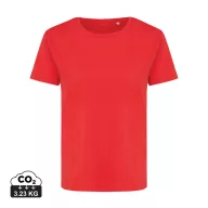   Tricou la baza gatului, Dama, maneca scurta, iqoniq, 2401E13059, Bumbac, Rosu luscious, M