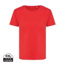 Tricou la baza gatului, Dama, maneca scurta, iqoniq, 2401E13061, Bumbac, Rosu luscious, XL