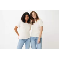   Tricou la baza gatului, Dama, maneca scurta, iqoniq, 2401E13066, Bumbac, Crem naturraw, M