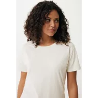   Tricou la baza gatului, Dama, maneca scurta, iqoniq, 2401E13066, Bumbac, Crem naturraw, M