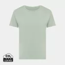 Tricou la baza gatului, Dama, maneca scurta, iqoniq, 2401E13073, Bumbac, Verde ice, M
