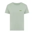 Tricou la baza gatului, Dama, maneca scurta, iqoniq, 2401E13073, Bumbac, Verde ice, M