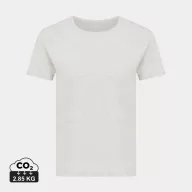   Tricou la baza gatului, Dama, maneca scurta, iqoniq, 2401E13084, Bumbac, Gri light, XXL