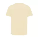 Tricou cu maneca scurta, la baza gatului, Casual, Femei, iqoniq, 2410E19596, Bumbac, Galben crem, M