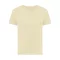 Tricou cu maneca scurta, la baza gatului, Casual, Femei, iqoniq, 2410E19597, Bumbac, Galben crem, S