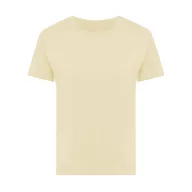   Tricou cu maneca scurta, la baza gatului, Casual, Femei, iqoniq, 2410E19598, Bumbac, Galben crem, XL