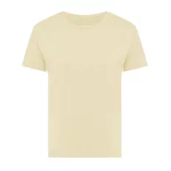   Tricou cu maneca scurta, la baza gatului, Casual, Femei, iqoniq, 2410E19598, Bumbac, Galben crem, XL