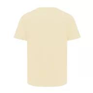   Tricou cu maneca scurta, la baza gatului, Casual, Femei, iqoniq, 2410E19598, Bumbac, Galben crem, XL