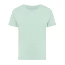 Tricou cu maneca scurta, la baza gatului, Casual, Femei, iqoniq, 2410E19603, Bumbac, Verde mint, M